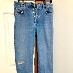 Agolde Blue Straight Leg 90s Pinch Jeans